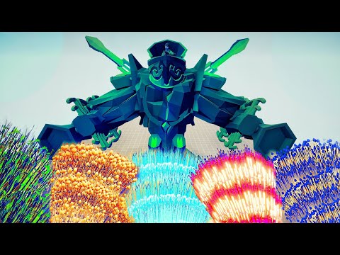 MILITARY GOLEM vs 3x EVERY GOD - Totally Accurate Battle Simulator TABS