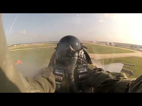 F-16 cockpit view during take-off | #Shorts
