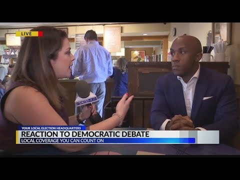 Local reaction to Democratic debate night one