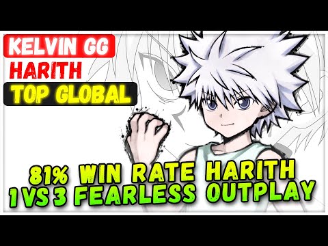 81% Win Rate Harith 1 VS 3 Fearless Outplay [ Top Global Harith ] kelvin gg - Mobile Legends Build