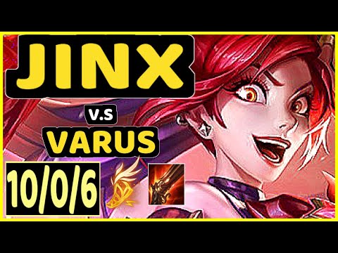 NUCLEAR (JINX) vs VARUS - 10/0/6 KDA BOTTOM ADC CHALLENGER GAMEPLAY - KR