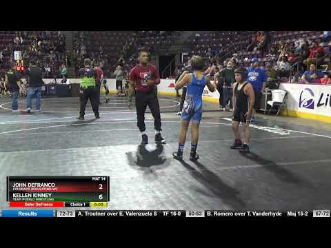 TB 10U 92-94 Kellen Kinney Team Pueblo Wrestling Vs John DeFranco Colorado Regulators WC