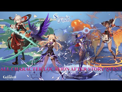 All Character Location on Last Quest of Golden Apple Archipelago |Summertime Odyssey【Genshin Impact】