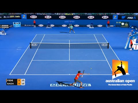 Tennis Elbow 2014 Australian open NET RALLY - Roger Federer vs Rafael Nadal GAMEPLAY