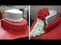 So Yummy Red And White Anniversary Cake Anniversary Heart Shape Cake