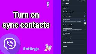 How to turn on sync contacts On Viber