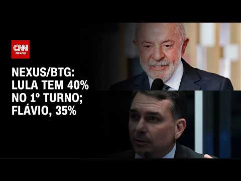 No 1º turno, Lula tem 40% e Flávio, 35%, aponta pesquisa | CNN NOVO DIA