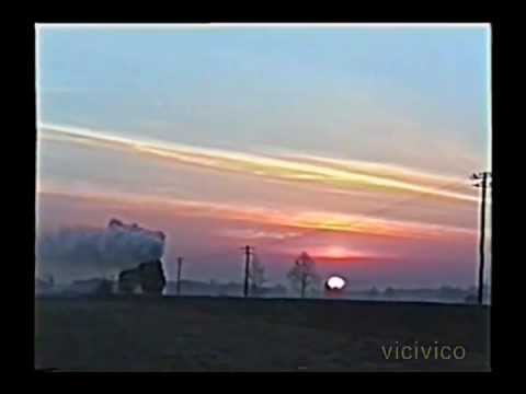 Locomotive Of Class Ol49 at sunrise Poland March 1989