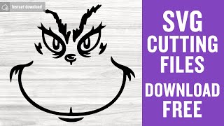 Grinch Face Svg Free Cut File for Cricut