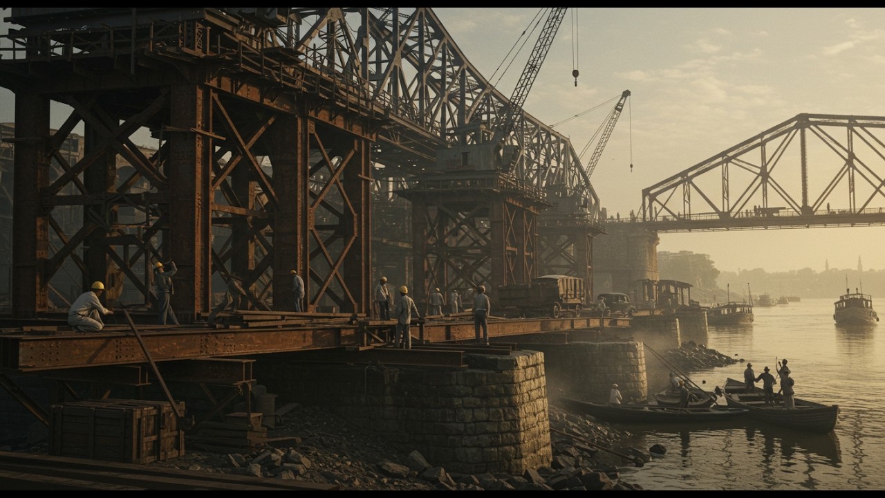 02. Building a Legend: The Amazing Story of Howrah Bridge's Construction 🌉 | Time Travel Documentary