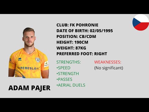 Adam Pajer ● FK Pohronie ● CB/CDM ● Highlights