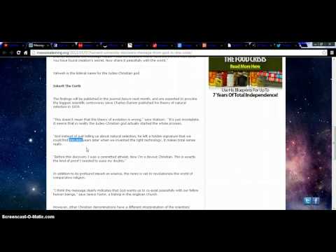 Harvard University Discovers Message from God in Our DNA Code!