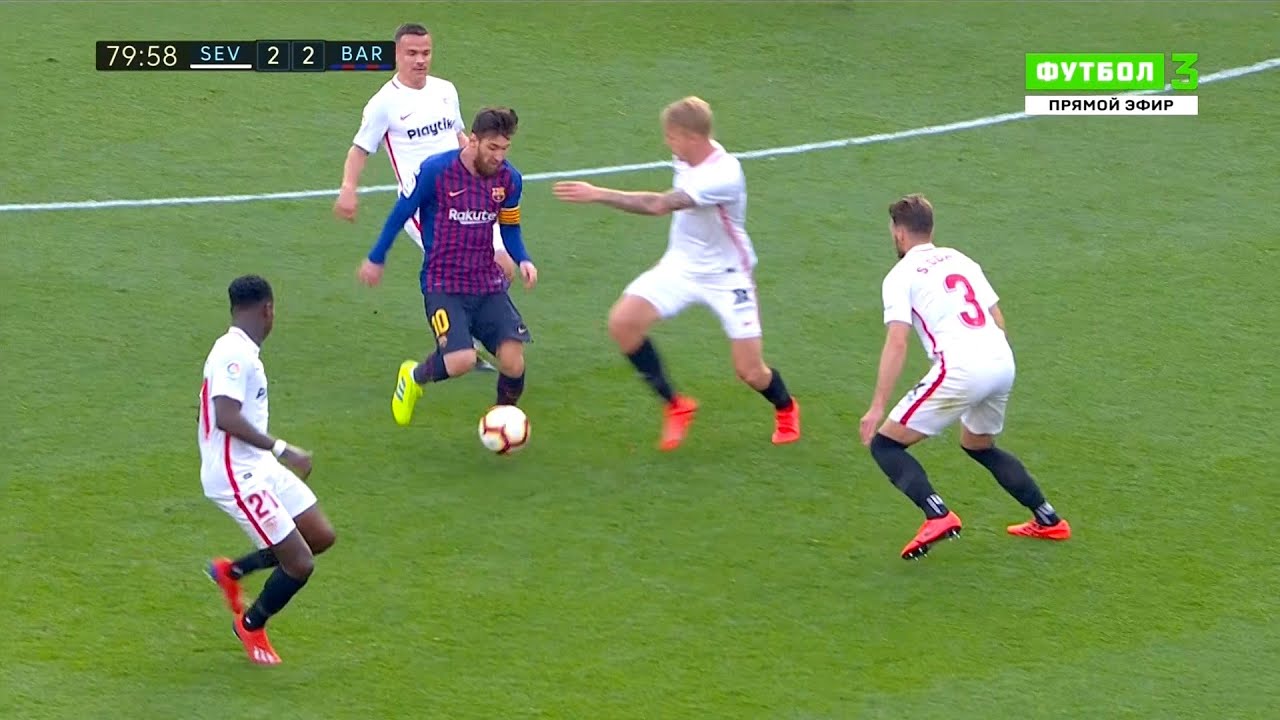 Messi INSANE Hat-trick vs Sevilla (Away) 2018 19 English Commentary HD 1080i