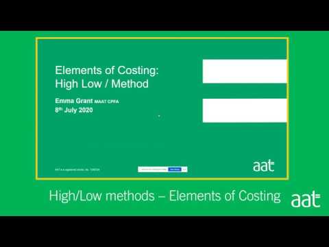 Part of a video titled The High/Low method webinar for AAT's Elements Of Costing - YouTube