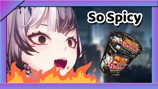 Shiori instantly regrets her first time eating Buldak Ramen