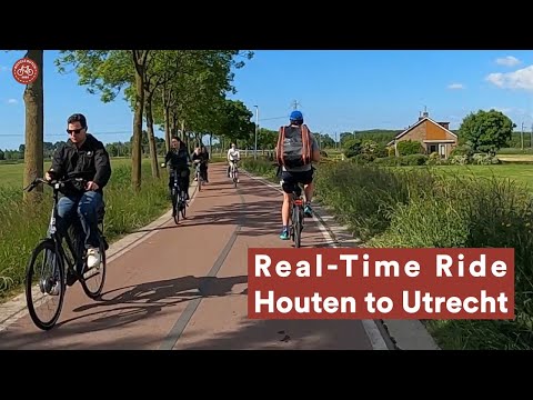 Cycling from Houten to Utrecht (The Netherlands)