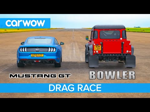 Ford Mustang vs Bowler Bulldog - 5.0-litre V8 DRAG RACE, ROLLING RACE & BRAKE TEST