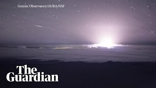 Timelapse captures 'blue' glow from Hawaii's Kilauea volcano