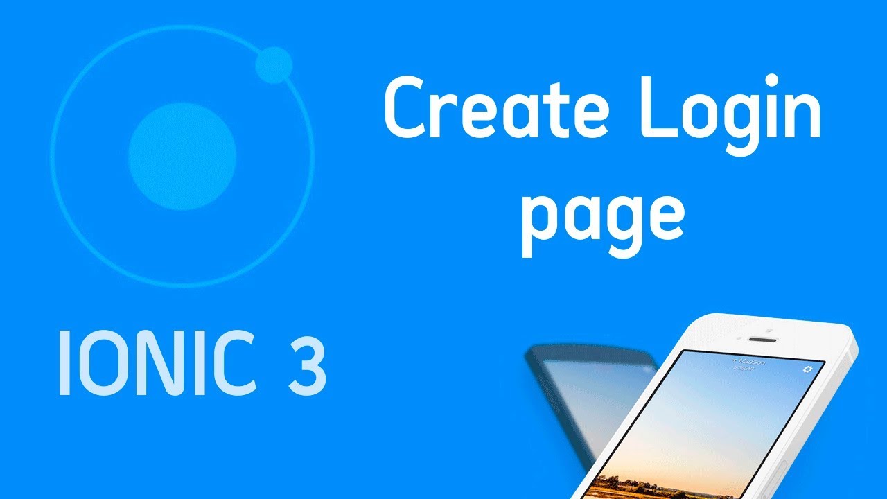 Ionic 3 Tutorial #3 Create login page