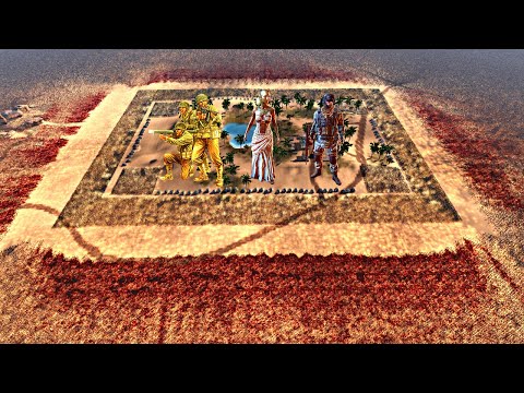 3,000,000 ROMAN LEGIONARY attack CLEOPATRA'S ARMY - Epic Battle Simulator 2 - UEBS 2