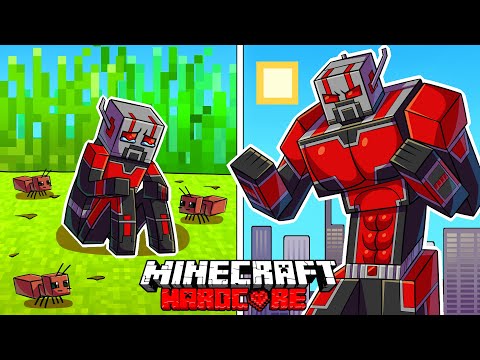 I Survived 100 DAYS as ANT-MAN in HARDCORE Minecraft!