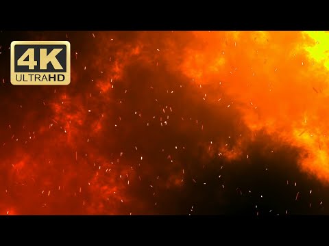 Fire Stock Footage - Inferno Background Video Animation - Motion Background Loop (4K)