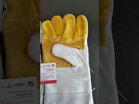 Unisex industrial leather gloves, finger type: full fingered...