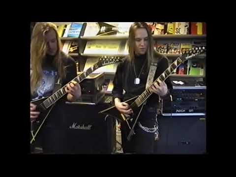 Roope Latvala and Alexi Laiho guitar clinic in Lahti, March 2001