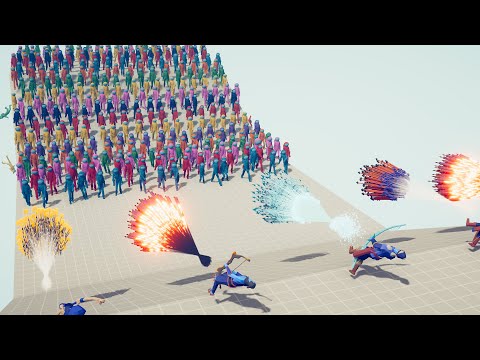 100x AMONG US UNITS vs 5x EVERY GOD - Totally Accurate Battle Simulator