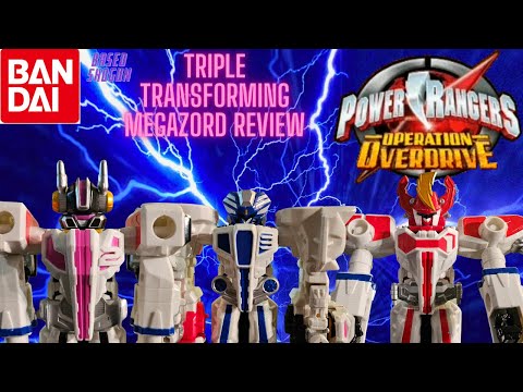 Triple TRANSFORMING Megazord - Power Rangers Operation Overdrive Retro Review