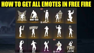 how to get emotes in free fire | free fire mein emote kaise le | 2022 working trick