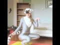 Girl In Lycra Silver Unitard