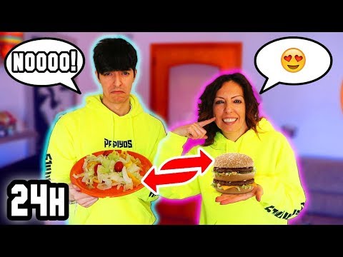 SCAMBIO LA DIETA CON MAMMA IN QUARANTENA PER 24 ORE! *CATTIVA IDEA*