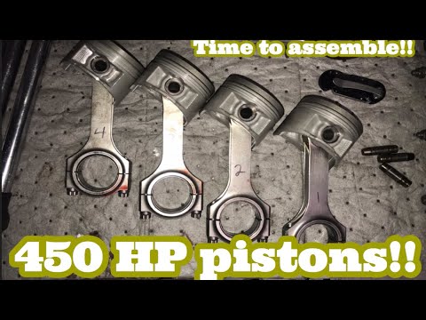 How to assemble pistons and rods || Nippon pistons & Eagle rods || b18b1