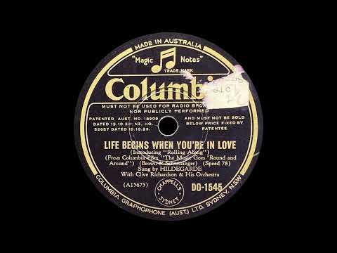 [OLD] 1936 Hildegard - Life Begins When You're In Love / Rolling Along