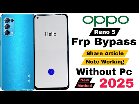 Oppo Reno 5 Frp Bypass | Without Pc | Google Account Lock Unlock - Share Article Not Working 2025