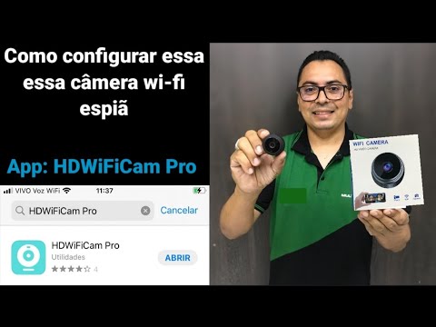 Mini câmera wi-fi espiã com bateria como configurar app: HDWiFiCam Pro