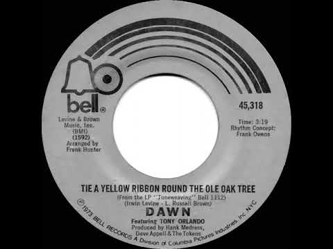 1973 HITS ARCHIVE: Tie A Yellow Ribbon Round The Ole Oak Tree - Dawn/T Orlando (a #1 record-mono 45)