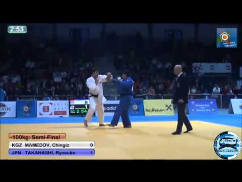 European Judo Open Oberwart 2014 Semifinal -100kg MAMEDOV Chingiz (KGZ) - TAKAHASHI Ryosuke (JPN)