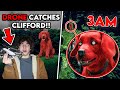 DRONE CATCHES CLIFFORD THE BIG RED DOG AT HAUNTED FOREST CLIFFORD IS HUGE IN REAL LIFE