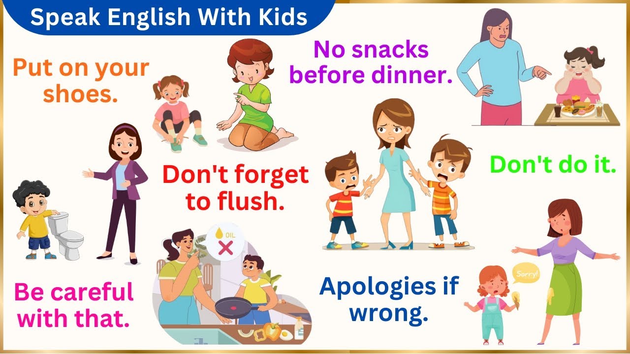 Speak English With Kids | Daily Use English With Sentences | Spoken English for Kids