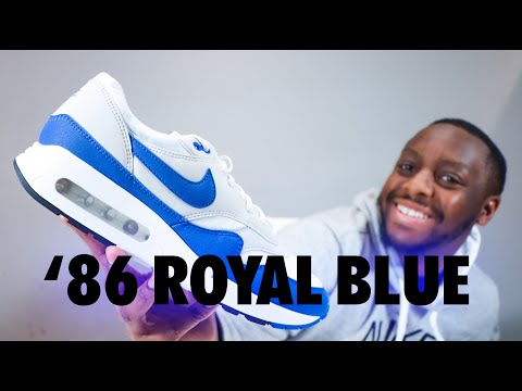 Nike Air Max 1 '86 Royal Blue Big Bubble On Foot Sneaker Review QuickSchopes 660 Schopes DO9844 101
