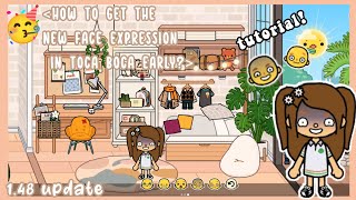how to get the new face expression in tocaboca early? tutorial 1.48 update🎉