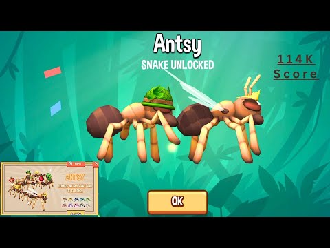 Snake Rivals || New Snake Unlocked  || ANTSY  Snake Gameplay || 114k Score || Alpha AsimGaming1