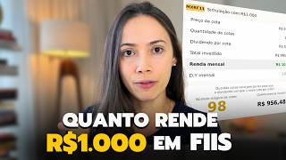 Quanto rende R$1.000 investidos no MXRF11?