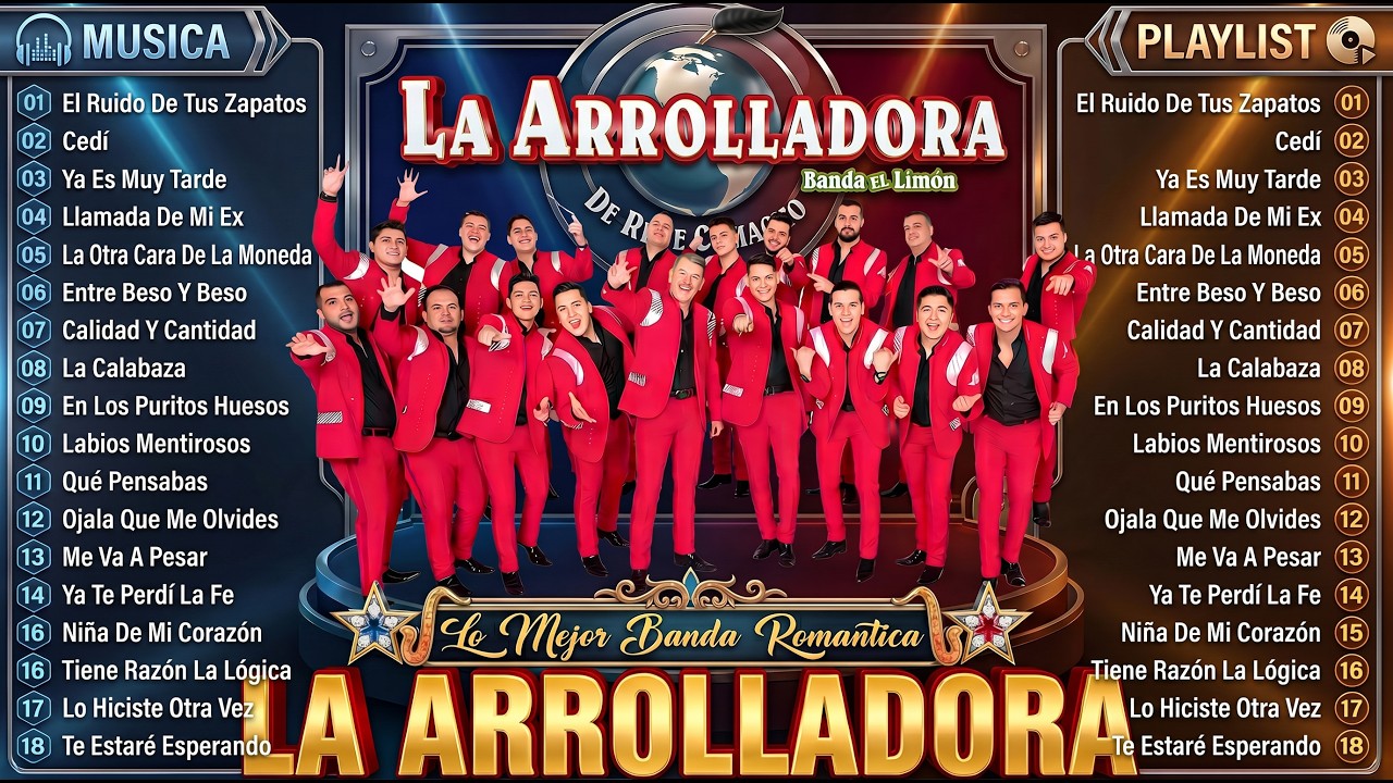 La Arrolladora Banda El Limón Mix 🔥 Grandes Éxitos Románticos Banda 2026