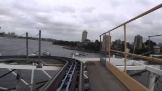 Wild Mouse Wooden Roller Coaster Front Seat POV Luna Park Sydney Australia