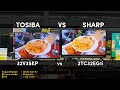 Picture Comparison Tv Toshiba Android Tv Vs Sharp Android Tv 32V35KP VS 32EG1i