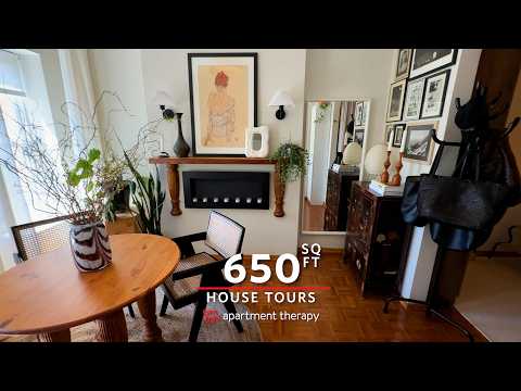 Small Brooklyn Apartment Filled with Art and a Statement Bookshelf | House Tour | Apartment Therapy