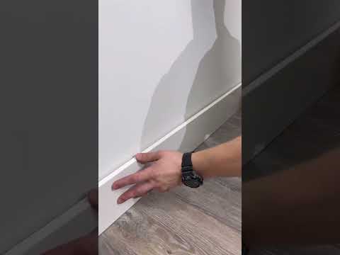 Using GLUE to install baseboards. #diy #youtubeshorts #diyshorts